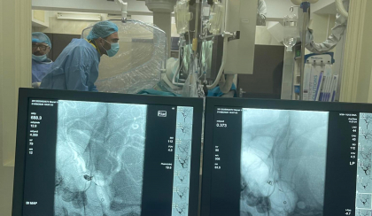 Viata unui tanar de 25 de ani, salvata de o echipa de medici de la Institutul de Medicina Urgenta, dupa ce a fost diagnosticat cu hemoragie subarahnoidiana - FOTO 
