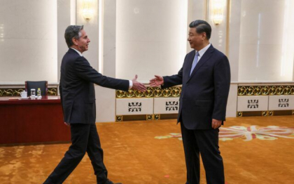 Blinken se intalneste cu Xi Jinping, in ultima zi a unei vizite la Beijing cu miza mare, menita sa calmeze tensiunile care se manifesta in continuare Blinken se intalneste cu Xi Jinping, in ultima zi a unei vizite la Beijing cu miza mare, menita sa calmeze tensiunile care se manifesta in continuare