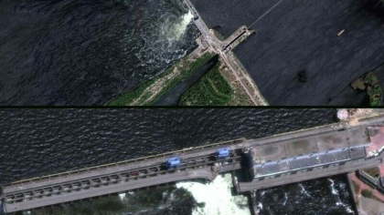 A aparut o fotografie cu o masina incarcata cu explozibil care ar fi in spatele bresei de la barajul Nova Kahovka A aparut o fotografie cu o masina incarcata cu explozibil care ar fi in spatele bresei de la barajul Nova Kahovka