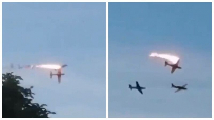 Doua avioane ale Fortelor Aeriene Columbiene s-au ciocnit in aer. Unul dintre piloti a murit - VIDEO Doua avioane ale Fortelor Aeriene Columbiene s-au ciocnit in aer. Unul dintre piloti a murit - VIDEO