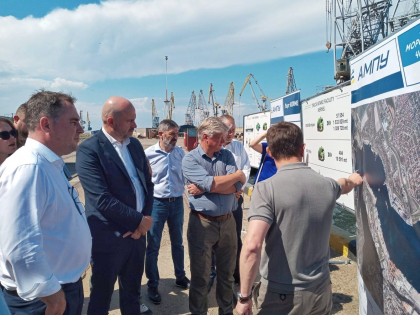 Vladimir Bolea impreuna cu oficialii tarilor baltice au efectuat o vizita la porturile ucrainene - FOTO