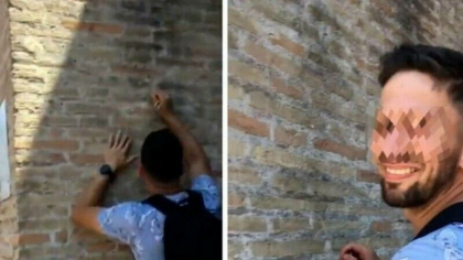 Turistul care si-a scrijelit numele pe Colosseum afirma ca nu stia ca monumentul este atat de vechi