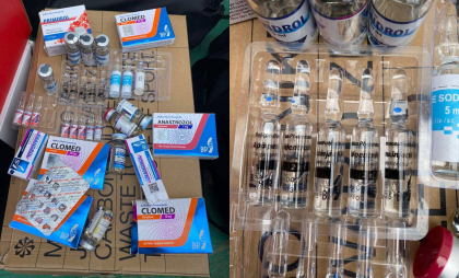 Soferul unui Audi a incercat sa scoata din tara mai multe pastile si fiole cu substante anabolizante, la vama Sculeni - FOTO