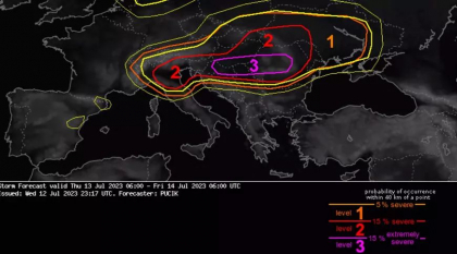 Risc de tornada in Romania! Alerta este la cel mai inalt nivel
