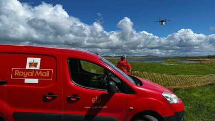 In insulele scotiene, corespondenta este de acum livrata cu ajutorul dronelor