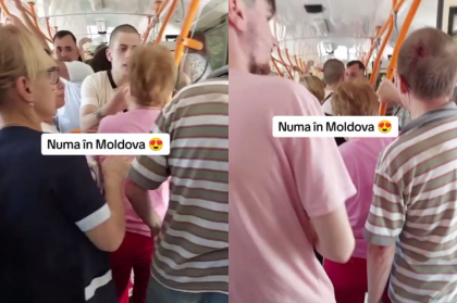 Doua persoane au ajuns la spital, dupa ce au fost batute intr-un troleibuz din Chisinau - VIDEO