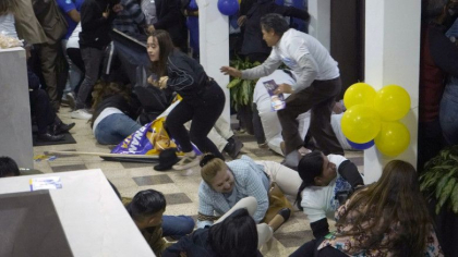 Momentul in care candidatul aflat pe locul 2 la prezidentialele din Ecuador este impuscat mortal, pe strada