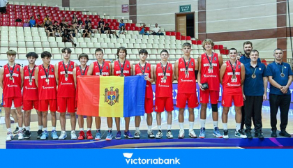 Baschetbalistii nostri au obtinut un succes rasunator la Campionatul European, cu sprijinul Victoriabank