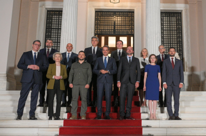 La summitul de la Atena, liderii a 11 tari au adoptat o declaratie in sprijinul Ucrainei. Maia Sandu - printre cei care au semnat documentul 