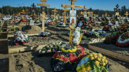 Un cimitir Wagner din Rusia, lasat fara cruci si „ras” de un buldozer. Imaginile fac incojurul lumii - FOTO