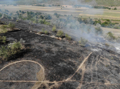 Incendiu masiv de vegetatie la Stauceni. Primarul din localitate solicita interventia localnicilor - FOTO Incendiu masiv de vegetatie la Stauceni. Primarul din localitate solicita interventia localnicilor - FOTO