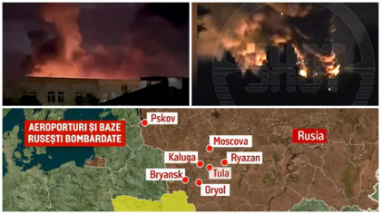 Atacul asupra aerodromului din Pskov a fost facut de pe teritoriul Rusiei, spune Ucraina