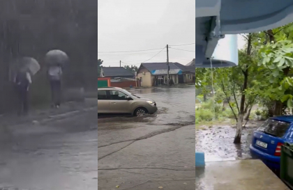 In prima zi de toamna, o ploaie torentiala a facut potop la Balti si Singerei. Strazi transformate in adevarate rauri si elevi cu ghiozdane in spate si umbrele in maini - VIDEO In prima zi de toamna, o ploaie torentiala a facut potop la Balti si Singerei. Strazi transformate in adevarate rauri si elevi cu ghiozdane in spate si umbrele in maini - VIDEO