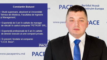 Constantin Butucel  - candidatul Partidului PACE, la functia de primar al capitalei Constantin Butucel  - candidatul Partidului PACE, la functia de primar al capitalei