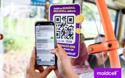 Serviciul „Plati cu numarul Moldcell”, disponibil acum si in transportul public din Balti
