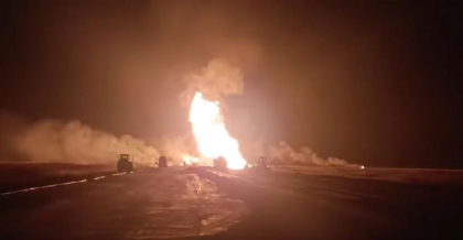 Patru persoane gasite carbonizate pe santierul Autostrazii Moldovei din Romania, dupa o explozie la o magistrala de gaz din Vrancea. Cinci raniti transportati la spital - VIDEO