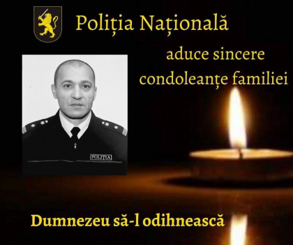 Doliu pentru Politia Nationala: S-a stins din viata un ofiter de investigatie al Inspectoratului din Ialoveni. Avea 51 de ani Doliu pentru Politia Nationala: S-a stins din viata un ofiter de investigatie al Inspectoratului din Ialoveni. Avea 51 de ani