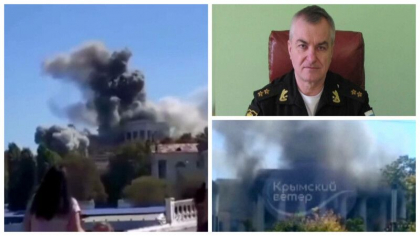 Ucraina, atac masiv direct in inima Sevastopolului. „Capul” Flotei ruse de la Marea Neagra, ucis de o racheta occidentala