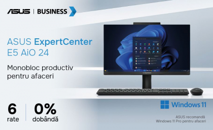 ASUS ExpertCenter E5 AiO 24 – Solutia fara compromis in afaceri, cu functii de securitate de grad corporatist