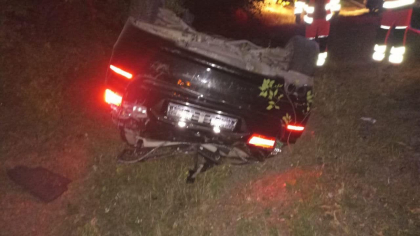 Accident tragic la Criuleni. Un barbat a murit pe loc, dupa ce a pierdut controlul asupra volanului si s-a rasturnat - FOTO 