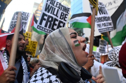 Mii de persoane au manifestat la New York, cerand „incetarea colonizarii israeliene” - VIDEO