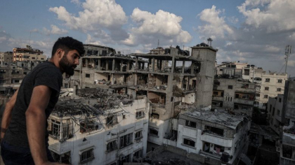 Imagini apocaliptice in Gaza dupa bombardamentele israeliene - FOTO
