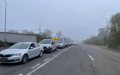 Trafic ingreunat la vama Leuseni, pe sensul de iesire din Republica Moldova - FOTO