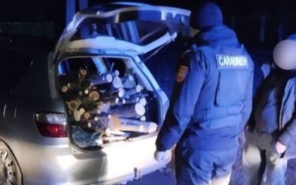Un barbat din nordul tarii s-a aprovizionat cu lemne pentru perioada rece, dar a fost dus la politie - FOTO