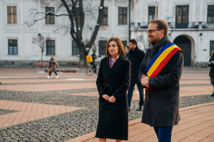 Maia Sandu, vizita in Romania: „Ce vedem la Timisoara, vrem si pentru Republica Moldova”. Ce le-a spus sefa statului conationalilor - GALERIE FOTO