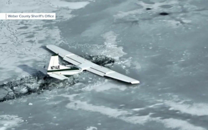 Accident aviatic neobisnuit. Un avion a aterizat pe un lac inghetat