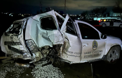 Accident cu implicarea unei masini a Serviciului Vamal, la Anenii Noi. Un sofer era in stare de ebrietate. Cum s-a intamplat totul - FOTO