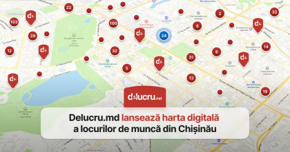 Delucru.md lanseaza harta online a locurilor de munca disponibile la Chisinau
