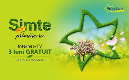 Primăvara începe cu oferte: 3 luni gratuite de Internet+TV
Primăvara începe cu oferte: 3 luni gratuite de Internet+TV