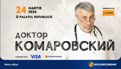 Platile cu cardul social Visa de la Moldindconbank te pot duce la seminarul lui Evghenii Komarovsky