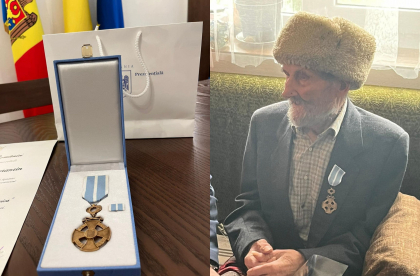 Veteranul de război, Constantin Cojocari, de la Hîncești, decorat de Președintele României - FOTO