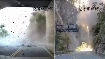 Noi imagini cu momentul cutremurului devastator din Taiwan: mașini lovite de pietre de pe versanți - VIDEO Noi imagini cu momentul cutremurului devastator din Taiwan: mașini lovite de pietre de pe versanți - VIDEO