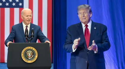Joe Biden și Donald Trump, umăr la umăr în ultimul sondaj pentru alegeri prezidențiale din SUA. Îi desparte un singur procent Joe Biden și Donald Trump, umăr la umăr în ultimul sondaj pentru alegeri prezidențiale din SUA. Îi desparte un singur procent