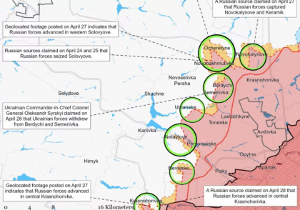 ISW: Retragerea forțelor armate ucrainene în apropiere de Oceretine nu va duce la noi câștiguri tactice rapide pentru Rusia
ISW: Retragerea forțelor armate ucrainene în apropiere de Oceretine nu va duce la noi câștiguri tactice rapide pentru Rusia