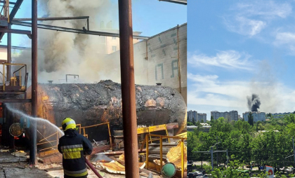 Incendiu în capitală. A luat foc un butoi pe teritoriul unei vinării. Precizările IGSU - FOTO/VIDEO