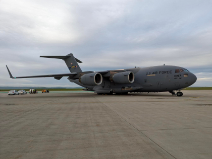 Un avion militar al armatei SUA a aterizat la Chișinău. La bord erau soldați și echipamente pentru exercițiul militar „Scutul Păcii” Un avion militar al armatei SUA a aterizat la Chișinău. La bord erau soldați și echipamente pentru exercițiul militar „Scutul Păcii”