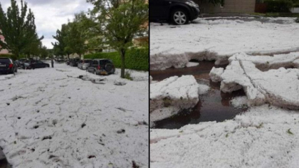 Strat de 30 de centimetri de grindină pe străzi din Franța. Într-o localitate din Olanda, din toalete a răbufnit gheață - VIDEO Strat de 30 de centimetri de grindină pe străzi din Franța. Într-o localitate din Olanda, din toalete a răbufnit gheață - VIDEO