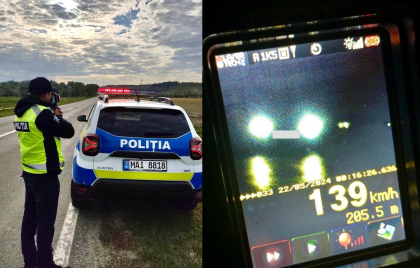 Peste 800 de șoferi, sancționați pentru depășirea limitei de viteză: Ce pedeapsă a primit un conducător auto care mergea cu 139 km/h prin sat