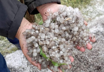 În raionul Hîncești a plouat cu grindină cât bobul de mazăre. Imagini surprinse de locuitori - FOTO În raionul Hîncești a plouat cu grindină cât bobul de mazăre. Imagini surprinse de locuitori - FOTO