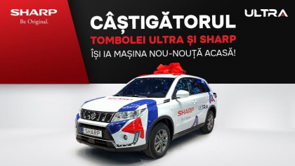 Câștigătorul tombolei ULTRA și SHARP a fost anunțat ca fiind proprietarul unui automobil nou Suzuki Vitara