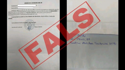 „Aceste scrisori sunt fals”. Ministerul Apărării dezminte informația precum că persoanele sunt chemate la Centrul Militar Bălți