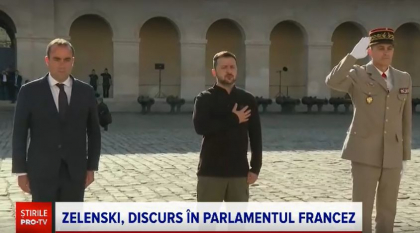 Zelenski, primit cu onoruri militare de Macron la Palatul Elysee. Urmează întâlnirea cu președintele SUA, Joe Biden Zelenski, primit cu onoruri militare de Macron la Palatul Elysee. Urmează întâlnirea cu președintele SUA, Joe Biden