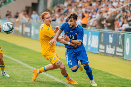Naționala Moldovei la fotbal a pierdut meciul cu Ucraina cu 0-4 