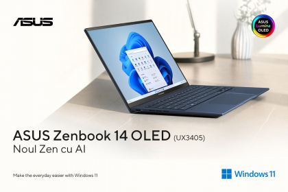 ASUS ZenBook 14 OLED - un notebook compact cu performanțele unor computere mari ASUS ZenBook 14 OLED - un notebook compact cu performanțele unor computere mari