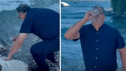 „Purissima!”. Pentru a le arăta turiștilor că apa nu este infestată, primarul bea direct din Lacul Garda - VIDEO „Purissima!”. Pentru a le arăta turiștilor că apa nu este infestată, primarul bea direct din Lacul Garda - VIDEO