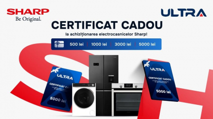 Achiziționați electrocasnice SHARP în showroom-ul ULTRA și beneficiați de un voucher cadou în valoare de până la 5000 lei Achiziționați electrocasnice SHARP în showroom-ul ULTRA și beneficiați de un voucher cadou în valoare de până la 5000 lei
